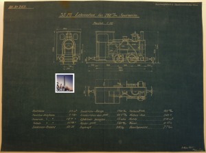 09.03.1925: Projektierte 35 PS - Lokomotive für 760 mm Spurweite. 
